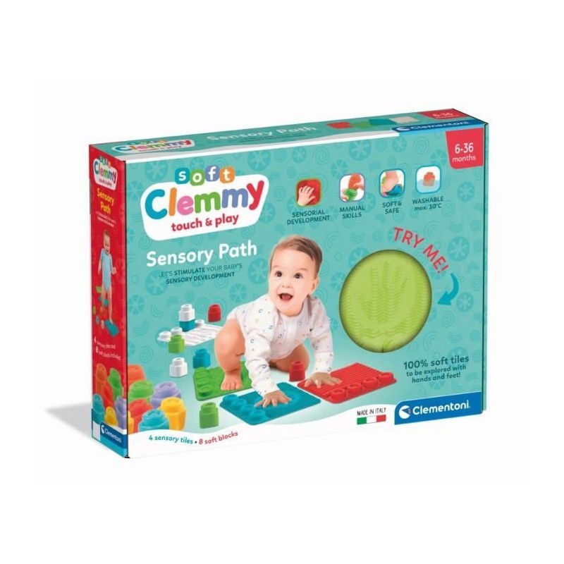 Tapis sensoriels - Clementoni - Clemmy - Rouge - Multicolore - Bébé -