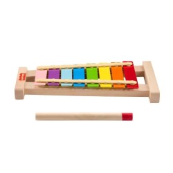 Fisher-Price-Xylophone en bois, instrument de musique avec 2 pieces