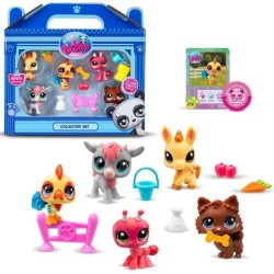 BANDAI - Littlest Pet Shop - Collector Set Theme de la ferme - 5 animaux et a...