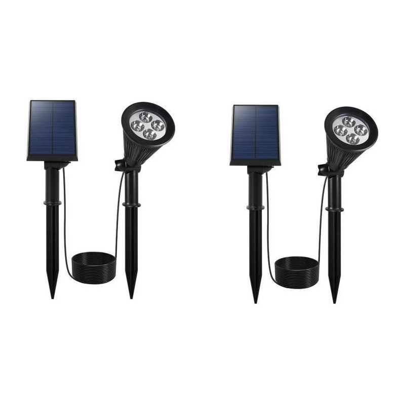 Spot solaire projecteur 2 en 1 a piquer ou a fixer - LUMISKY - SPIKY AWAY W34...