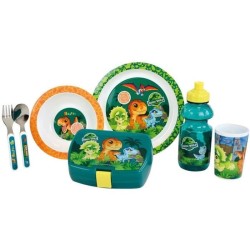 JURASSIC WORLD - Lot vaisselle pour enfant avec verre, assiette creuse, assie...