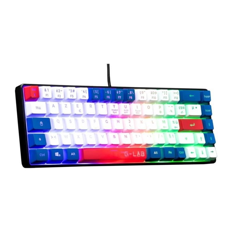 Clavier Gamer - The G-Lab - KEYZ HYDROGEN - 60% Format Compact - Rétroéclairé...