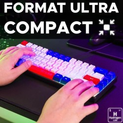 Clavier Gamer - The G-Lab - KEYZ HYDROGEN - 60% Format Compact - Rétroéclairé...