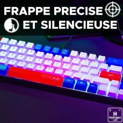 Clavier Gamer - The G-Lab - KEYZ HYDROGEN - 60% Format Compact - Rétroéclairé...