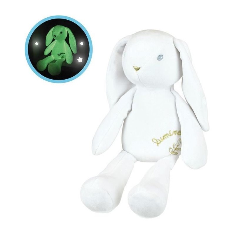 LUMINOU Peluche lumineuse lapin +/- 30 cm