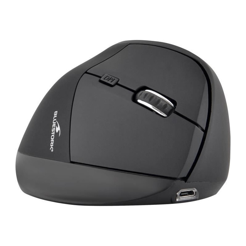 Souris Ergonomique Sans Fil - BLUESTORK - ERGO - Rechargeable - PC/MAC - Noir