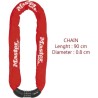 MASTER LOCK Chaîne Antivol Vélo [Combinaison] [90 cm Chaîne] [Rouge] 8392EURD...