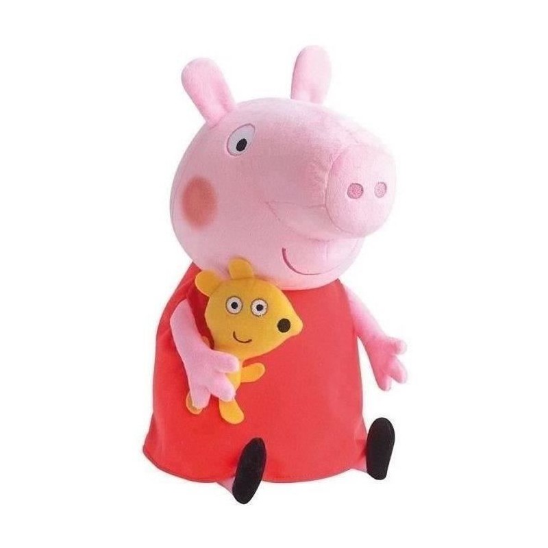Peluche Peppa Pig - Jemini - 37cm - Rose, rouge et jaune - Pour bébé