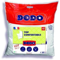 DODO - Lot de 2 Oreillers - Confortable - 60 x 60 cm - 100% Polyester VOLUPT'...