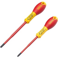 Jeu de 2 Tournevis - STANLEY FATMAX - FMHT0-62648 - Isolés 1000V - PH1X100 + ...