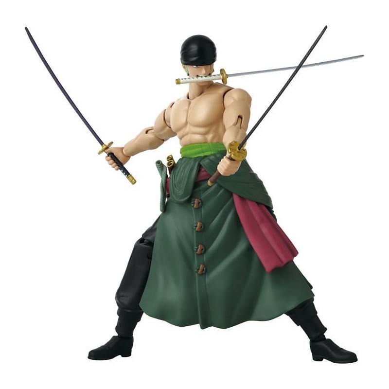 Figurine Anime Heroes - BANDAI - One Piece Zoro Style 3 épées 17 cm - 16 poin...