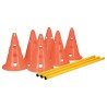 TRIXIE Lot de 3 Activités d'obstacle - Ø 23 × 30 cm - 78 cm - Orange et jaune...