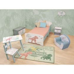 Tapis Dinosaure - FUN HOUSE - Jurassic World - 120x80 cm - Multicolore - Lava...