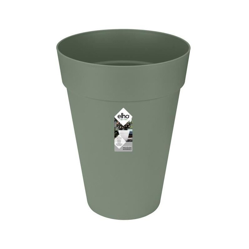ELHO Pot de fleurs Loft Urban rond Haut - Ø 34 x H 45 cm - Extérieur - 100% r...