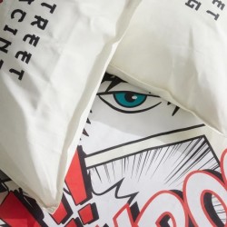 Parure de lit - TODAY - JAVA - 2 personnes - 240x220 cm - Coton - Imprimé Str...