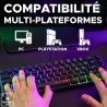 Clavier Gamer - The G-Lab - KEYZ HYDROGEN - 60% Format Compact - Rétroéclairé...