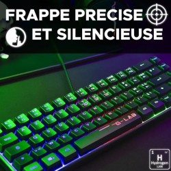 Clavier Gamer - The G-Lab - KEYZ HYDROGEN - 60% Format Compact - Rétroéclairé...