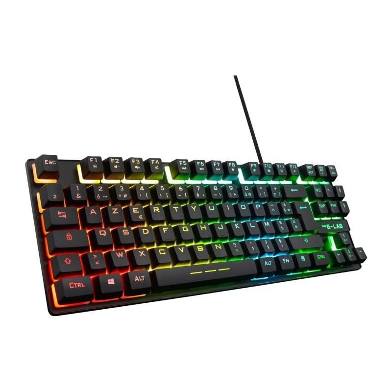 Clavier Gamer - The G-Lab - KEYZ CAESIUM TKL - RGB - Filaire - Azerty - Noir