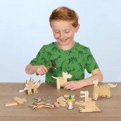 Kit de menuiserie - SES CREATIVE - Dinosaures - Avec clous et colle