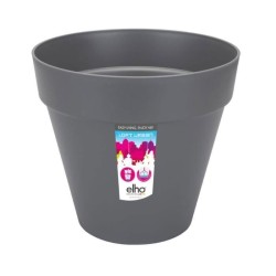 ELHO Pot de fleurs Rond Loft Urban - Ø 38,5 x H 35,3cm - Gris anthracite - Av...