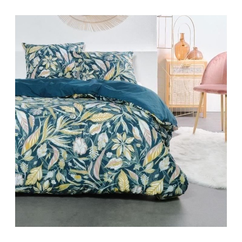 Parure de lit - TODAY Sunshine - 240x220 cm - 2 personnes - coton imprimé floral
