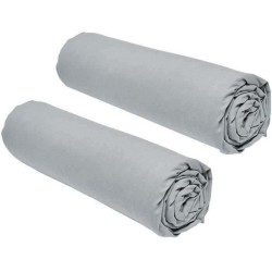 Lot de 2 draps housses TODAY Essential - 90 x 190 cm - 1 personne - 100% Coto...