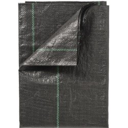 Toile de paillage paysages noire 1 x 25 m, traité anti UV, 100 g/m² - Bâche d...