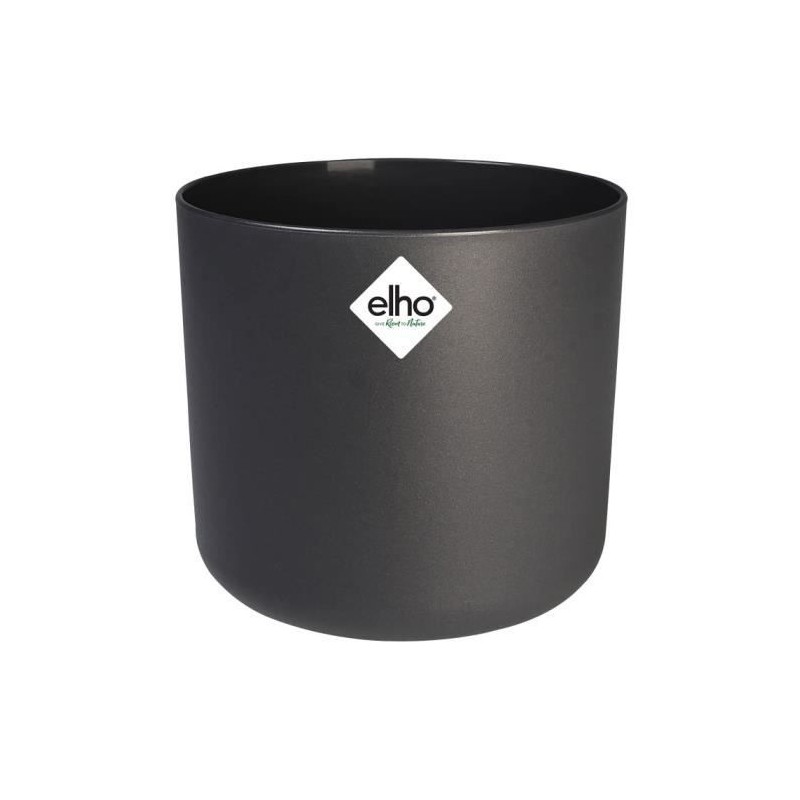 ELHO Pot de fleurs rond B.FOR Soft - Plastique - Ø29,5 x H 27,6 cm - Anthracite