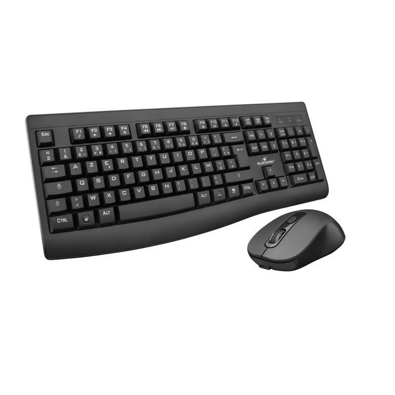 Pack Clavier Souris - BLUESTORK - PACK OFFICE RECHARGEABLE - Sans Fil - Noir