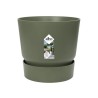 ELHO Pot de fleurs rond Greenville 30 - Extérieur - Ø 29,5 x H 27,8 cm - Vert...