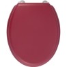 GELCO DESIGN Abattant WC Dolce - Charnieres inox - Bois moulé - Rouge cardinal