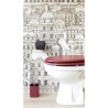 GELCO DESIGN Abattant WC Dolce - Charnieres inox - Bois moulé - Rouge cardinal
