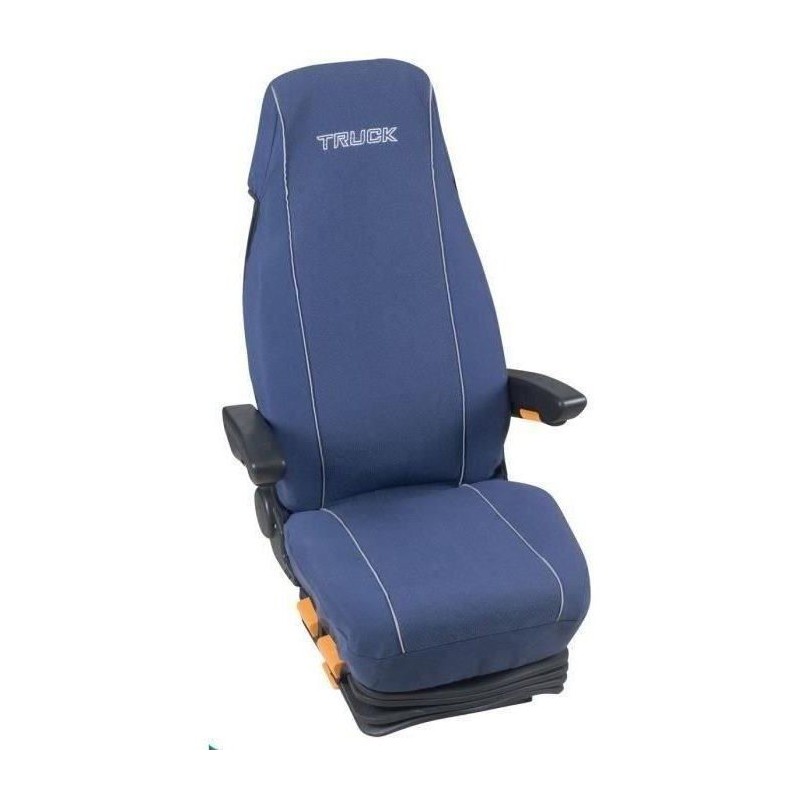 Housse universelle HTC EQUIPEMENTS pour siege de camion matelasse bleu avec l...
