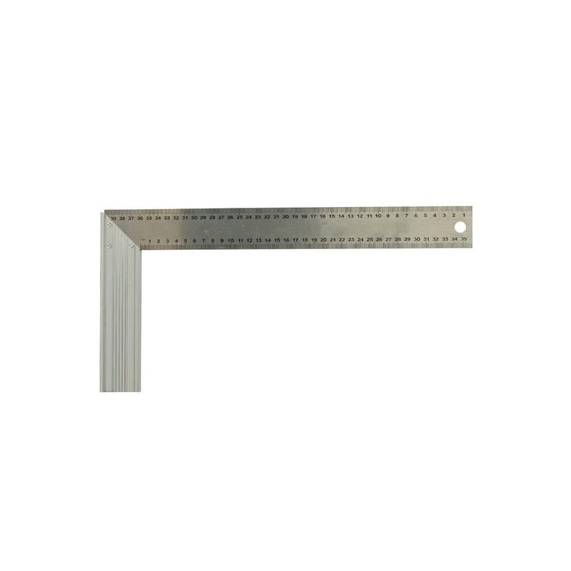 Equerre de menuisier - STANLEY - 1-45-687 - Lame inox - Graduation millimétri...