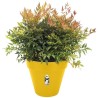 ELHO Pot de fleurs Rond LOFT URBAN - Plastique - Percé - Réservoir - Avec rou...