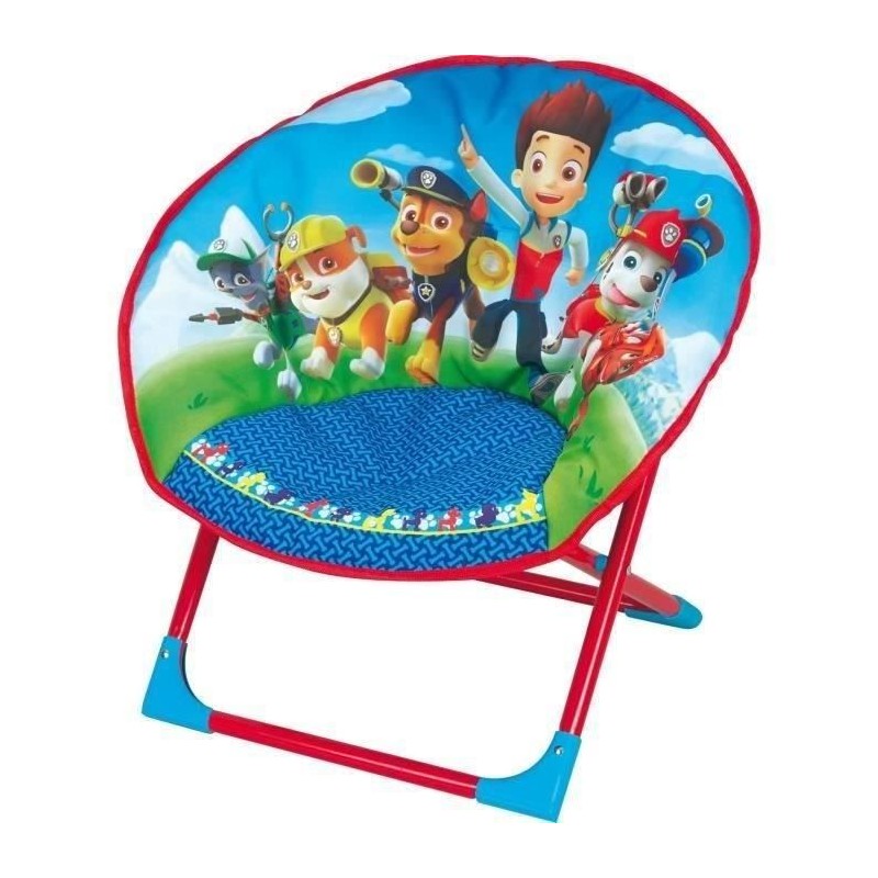 Siege lune pliable pour enfant - FUN HOUSE - Pat Patrouille - Bleu et rouge -...