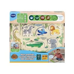 Jouet en bois interactif - VTECH - Mon Premier Puzzle des Animaux -