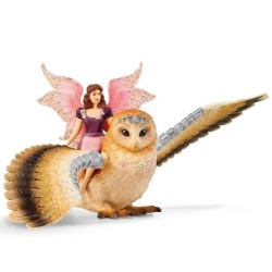 Figurine SCHLEICH Elfe a dos de chouette scintillante V2 - Gamme