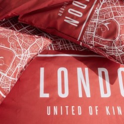 Parure de lit - TODAY - JAVA - 2 personnes - 240x220 cm - Coton - Imprimé Lon...