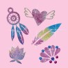 Tatouages glamour 3 en 1 - SES CREATIVE - Hobby Pink - Activité