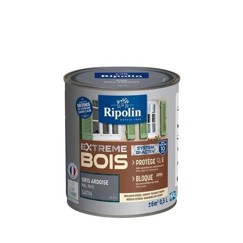 RIPOLIN Peinture Bois Satin Haute Protection 10 ans qui Protege et Magnifie v...