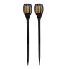 Lot de 2 mini torches solaires Maity Sun - LUMI JARDIN - LED - H 70 cm - Blan...