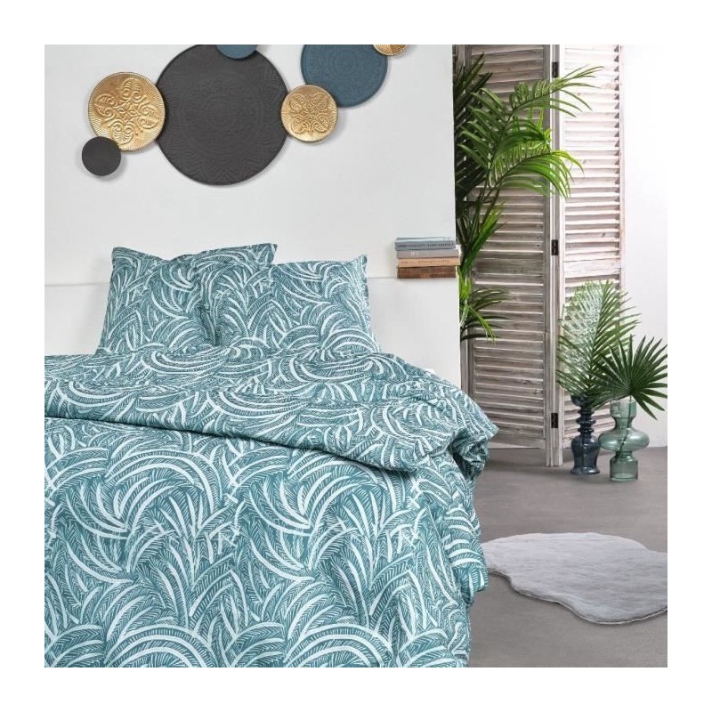 Parure de lit - TODAY - Sunshine - 100% Coton - Bleu - Autres motifs