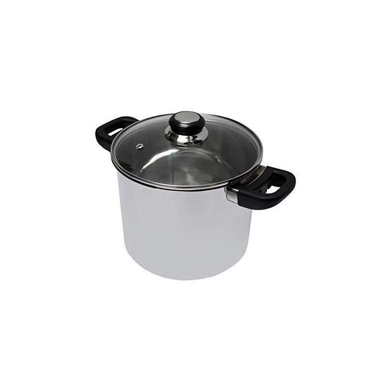 BAUMALU Traiteur inox + couvercle verre Saphir bakélite - 24 cm