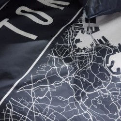 Parure de lit - TODAY - JAVA - 2 personnes - 240x220 cm - Coton - Imprimé Tok...