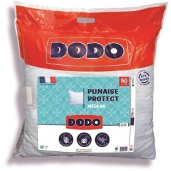 Oreiller médium DODO 50x70 cm - Protection anti punaise, anti acarien - 550 g...