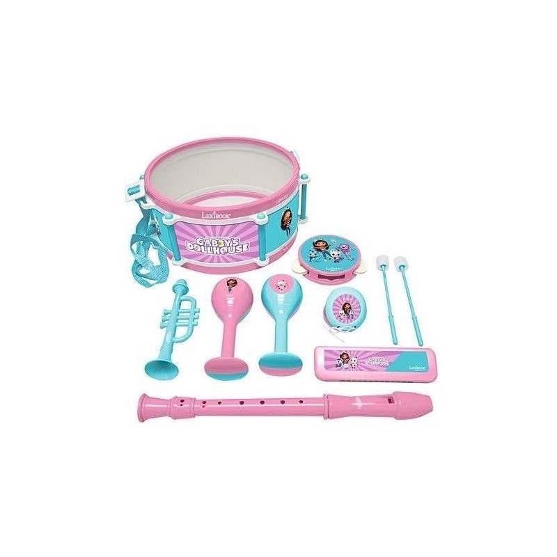 Lexibook - Set Musical Gabby et la Maison Magique - 7 instruments - Rangement...