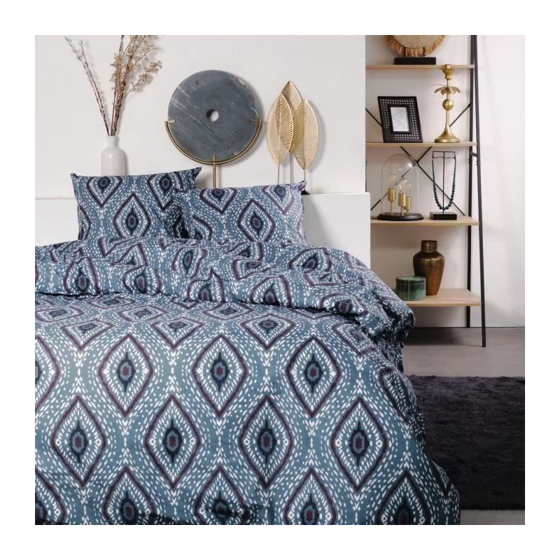 Parure de lit - TODAY - Sunshine - 2 personnes - 260x240cm - Coton - Imprimé ...