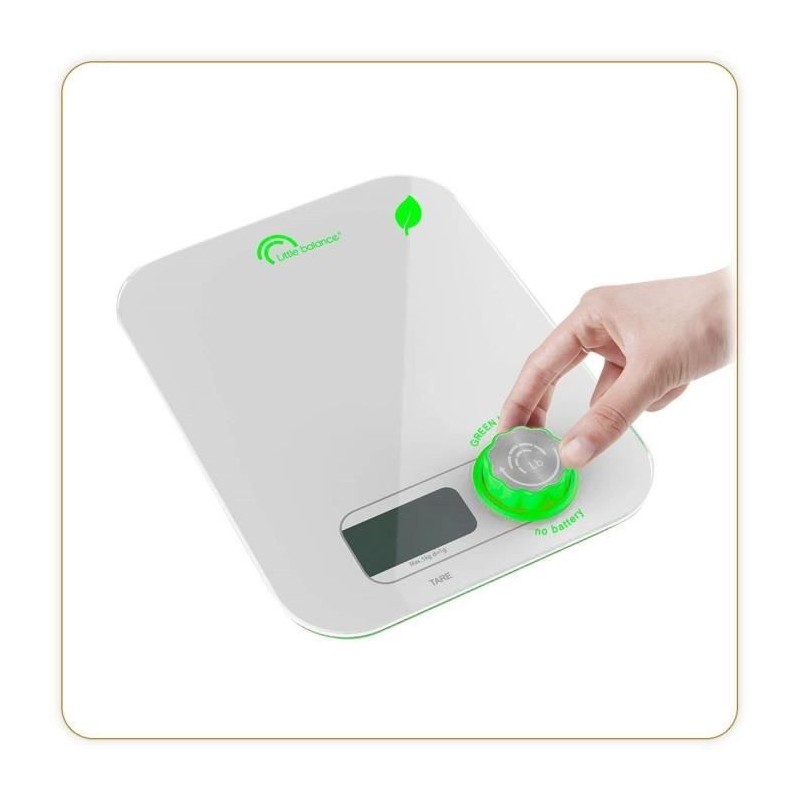 Balance de cuisine sans pile LITTLE BALANCE 8198 Kinetic Flower 5 kg / 1 g Blanc
