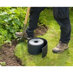 Bordure de jardin en PE noir - Nature - Bordure de jardin - 7,5cm x 10m - Épa...